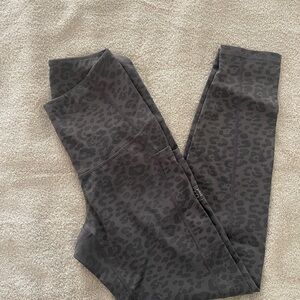 Leopard Print Gray Leggings